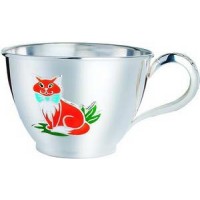 Срібна чашка для дитини 250 мл Кошеня ХЮ-080544