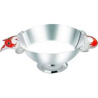 Серебряная тарелка "Котенок" ХЮ-080650