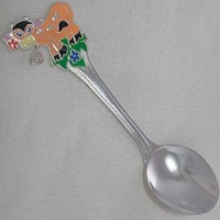 Серебряная ложка Бычок с колокольчиком ХЮ-714