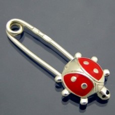 Серебряная булавка Божья коровка БР-6100066
