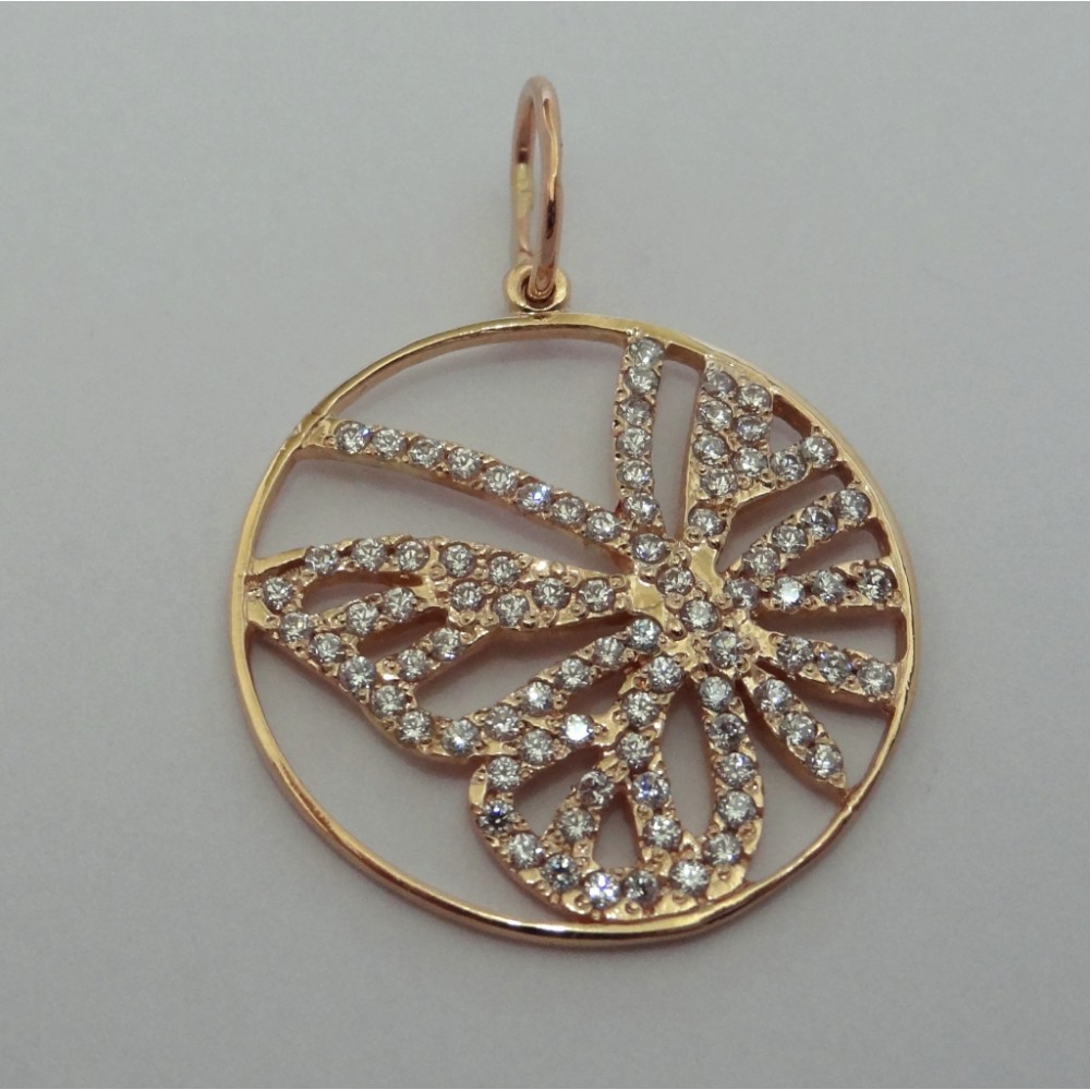 Золотая подвеска "Бабочка" дс-10015