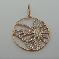 Золотая подвеска "Бабочка" дс-10015