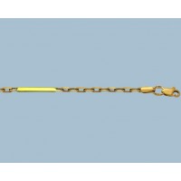 Золотая цепочка Якорная со слитком 55см шк-1083