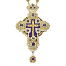 Крест наперсный серебряный с цепью 2.10.0086П35П