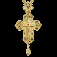 Крест наперсный латунный в позолоте с цепью 2.10.0093ЛП-244ЛП