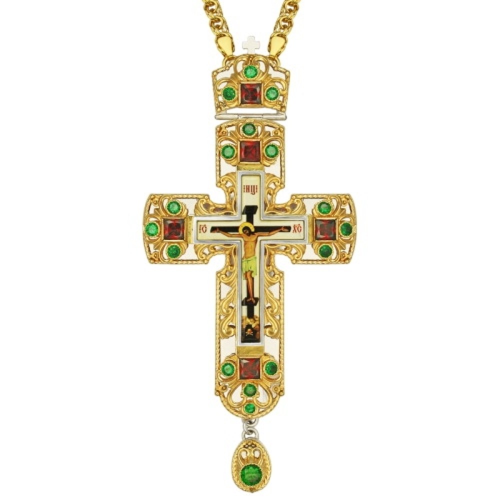 Крест латунный с фрагментальной позолотой 2.10.0152ЛФ-2