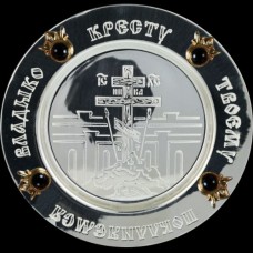 Тарелка серебряная "Голгофа" аг-2.7.0023Н