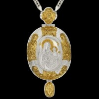 Панагия латунная с фрагментальной позолотой аг-2.7.0690ЛФ1Л