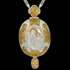 Панагия латунная с фрагментальной позолотой аг-2.7.0690ЛФ1Л