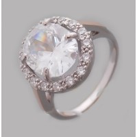 Серебряное кольцо с золотой накладкой бр-2113571