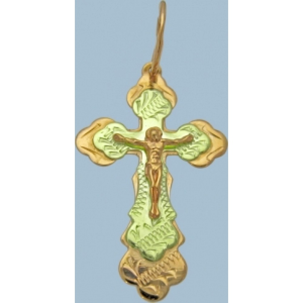 Золотой крест "Распятие Христово" шк-3053