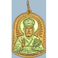 Золотая ладанка "Николай Чудотворец" шк-3086