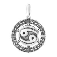 Серебряный подвес Рак ЮМ-3089-4