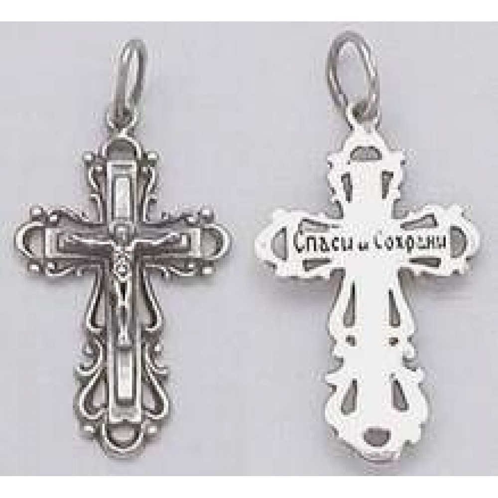 Серебряный крест православный БР-3100060