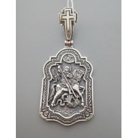 Серебряная ладанка  Георгий Победоносец БР-3100249