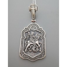 Серебряная ладанка  Георгий Победоносец БР-3100249
