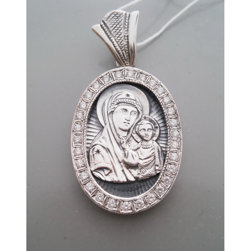 Срібна ладанка Божа матір Казанська 28 бр-3110040