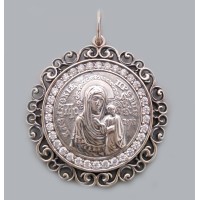 Серебряная ладанка  Божия Матерь Казанская  104 бр-3110716