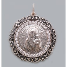 Серебряная ладанка  Божия Матерь Казанская  104 бр-3110716