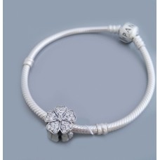 Серебряная бусина "Магнолия" 24 бр-3110760