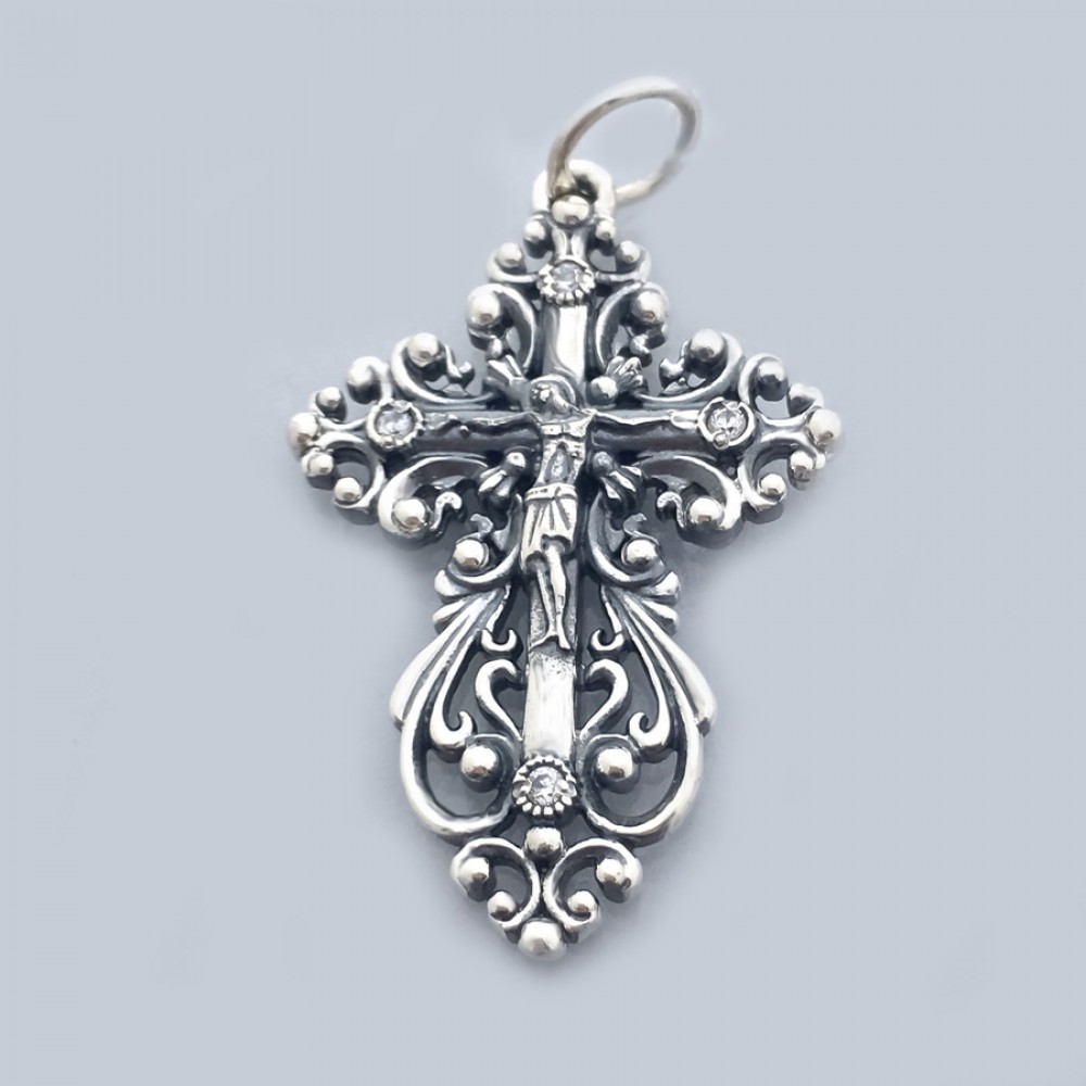 Срібний хрестик бр-1107131