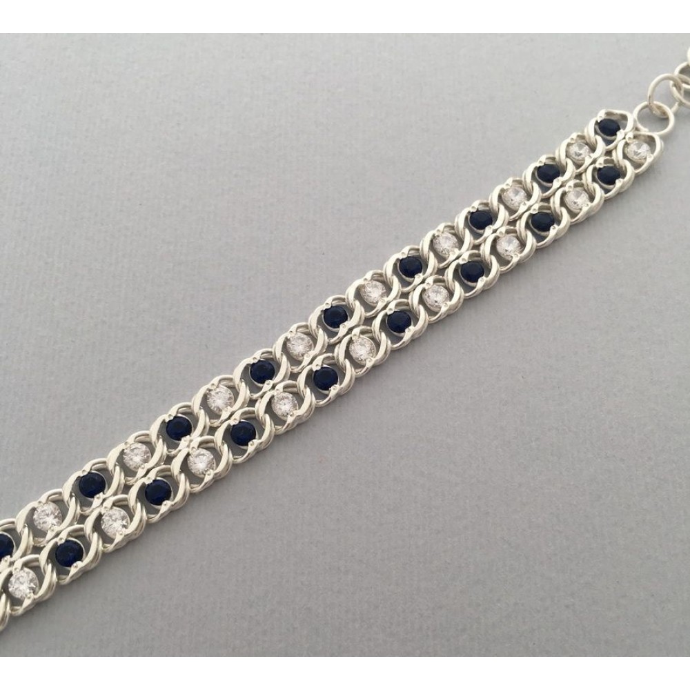 Срібний браслет в камнях ЯН-4012-42