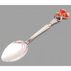 Серебряная ложка Белочка с орешками бр-28