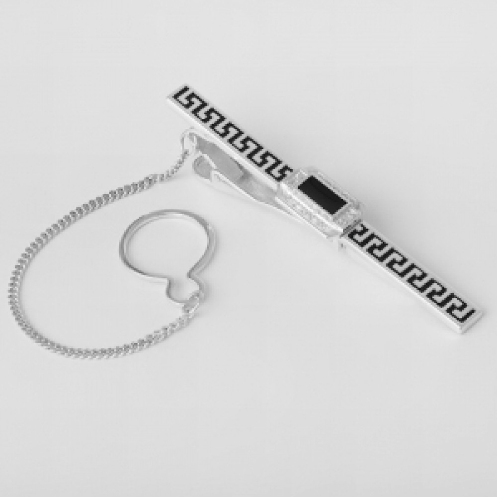 Срібний затискач для краватки ЮМ-8100