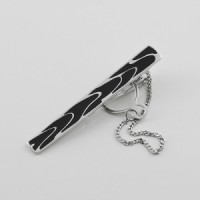 Серебряный зажим для галстука ЮМ-8344