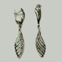 Срібні сережки Клео бр-1100252