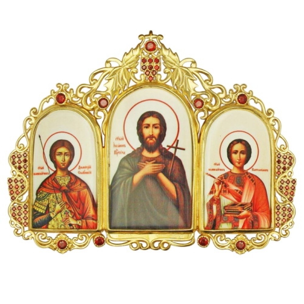 Накладка на митру тройная латунная АГ-2.7.0685ЛП