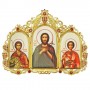 Накладка на митру тройная латунная АГ-2.7.0685ЛП