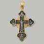 Срібний хрест із чорнінням і позолотою ЛЗ-34032