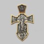 Срібний великий хрестик Архангел Михаїл із позолотою ЛЗ-3609-1