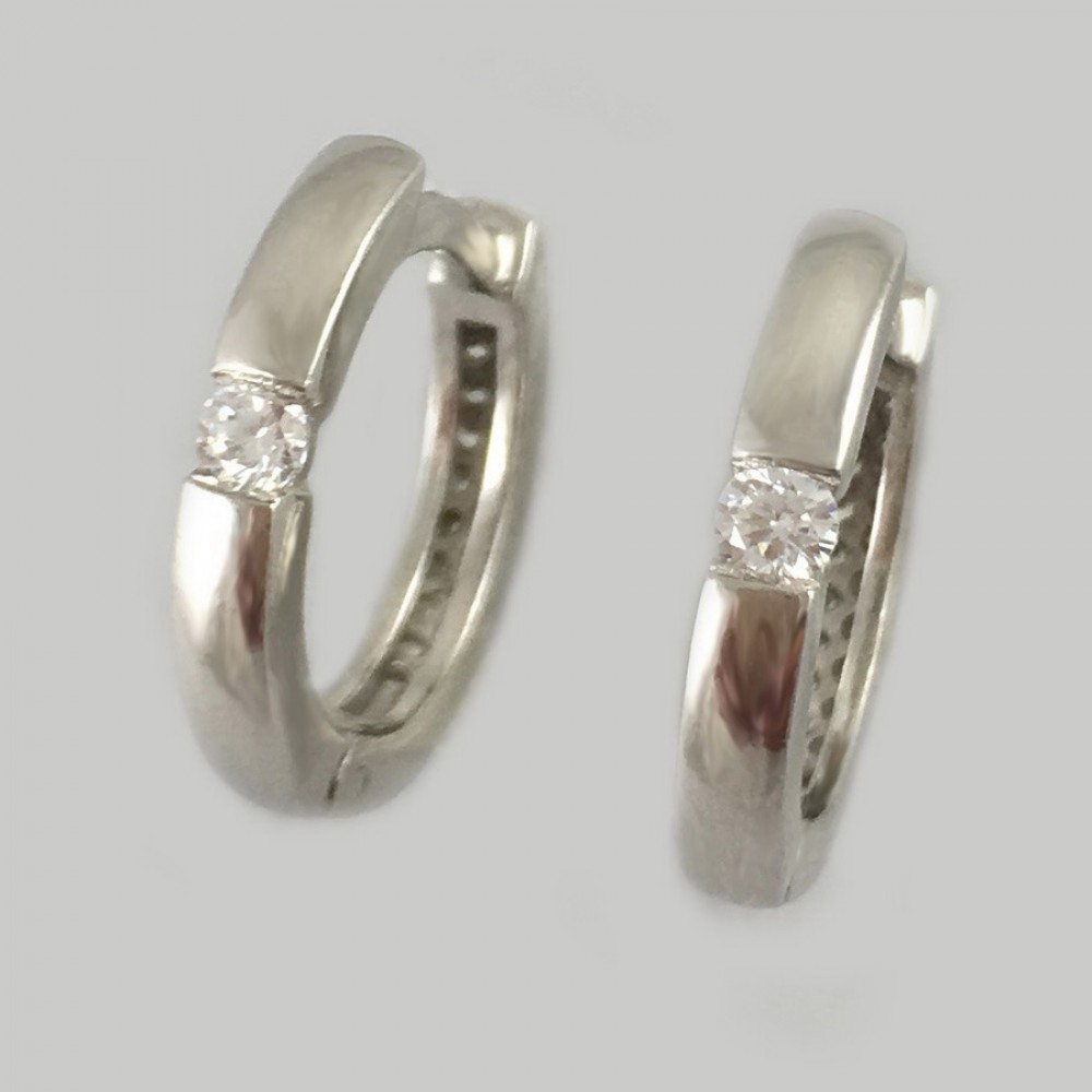 Серебряные серьги двухсторонние ЮМ-20457