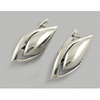 Срібні сережки без каменів БР-0040911