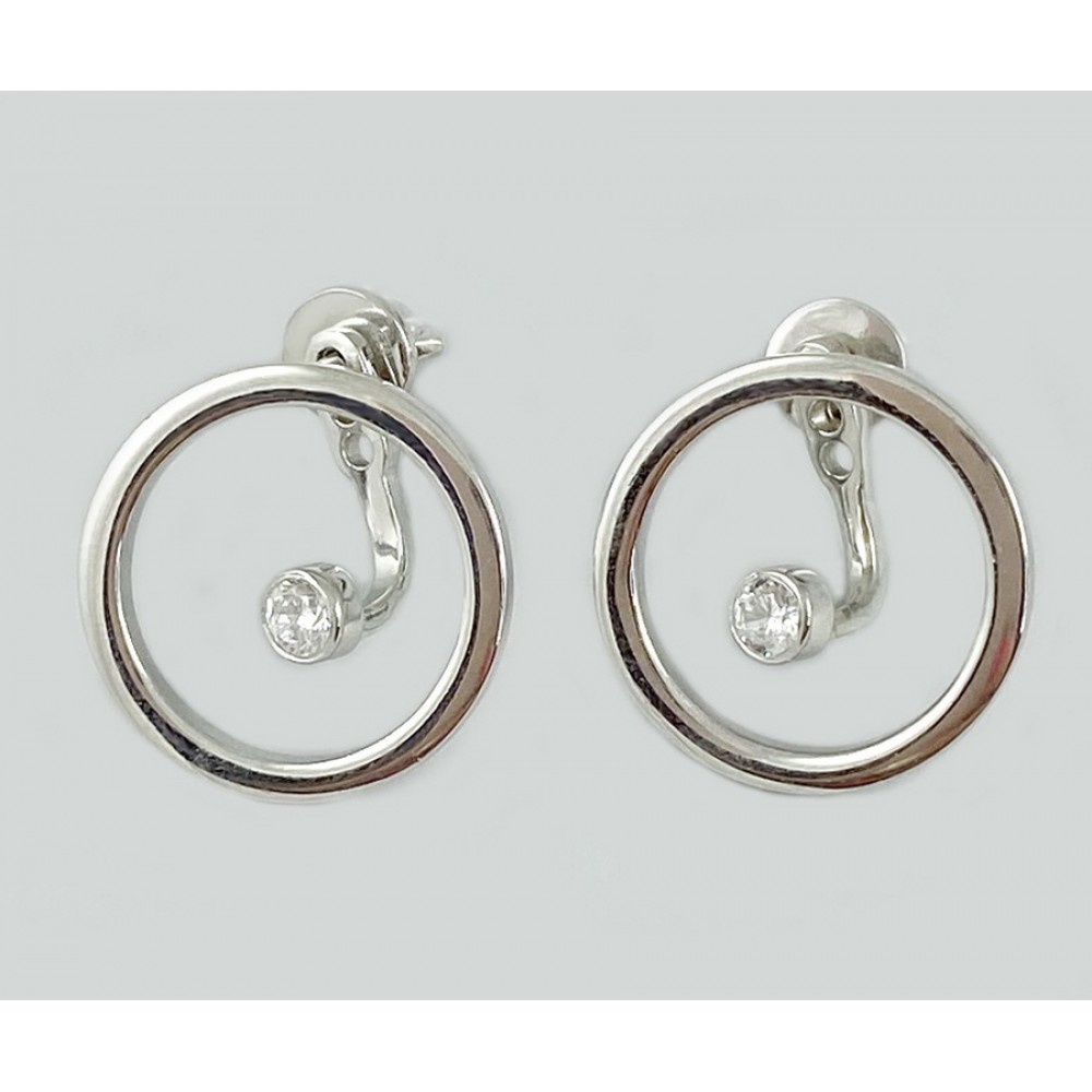 Срібні родовані сережки-джекети ЛУИЗА ЛЗ-29219