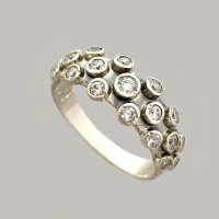 Серебряное кольцо в камнях Кратер бр-1411321