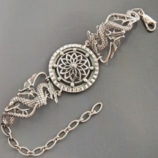 Серебряный браслет "Дракон" 088594