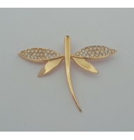 Золотая подвеска "Стрекоза" дс-10002