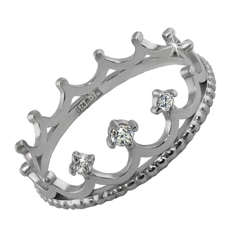 Срібна каблучка Корона ЮМ-1349