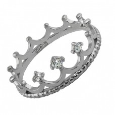 Серебряное кольцо "Корона" ЮМ-1349