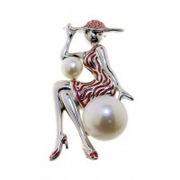 Серебряная брошь АМ-1960442