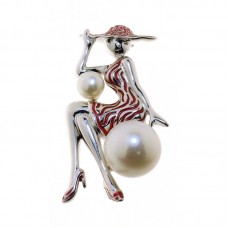 Срібна брошка АМ-1960442