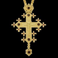 Крест наперсный латунный с цепью 2.10.0102ЛП1ЛП