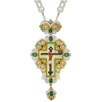 Крест латунный с фрагментальной позолотой 2.10.0149ЛФ-2