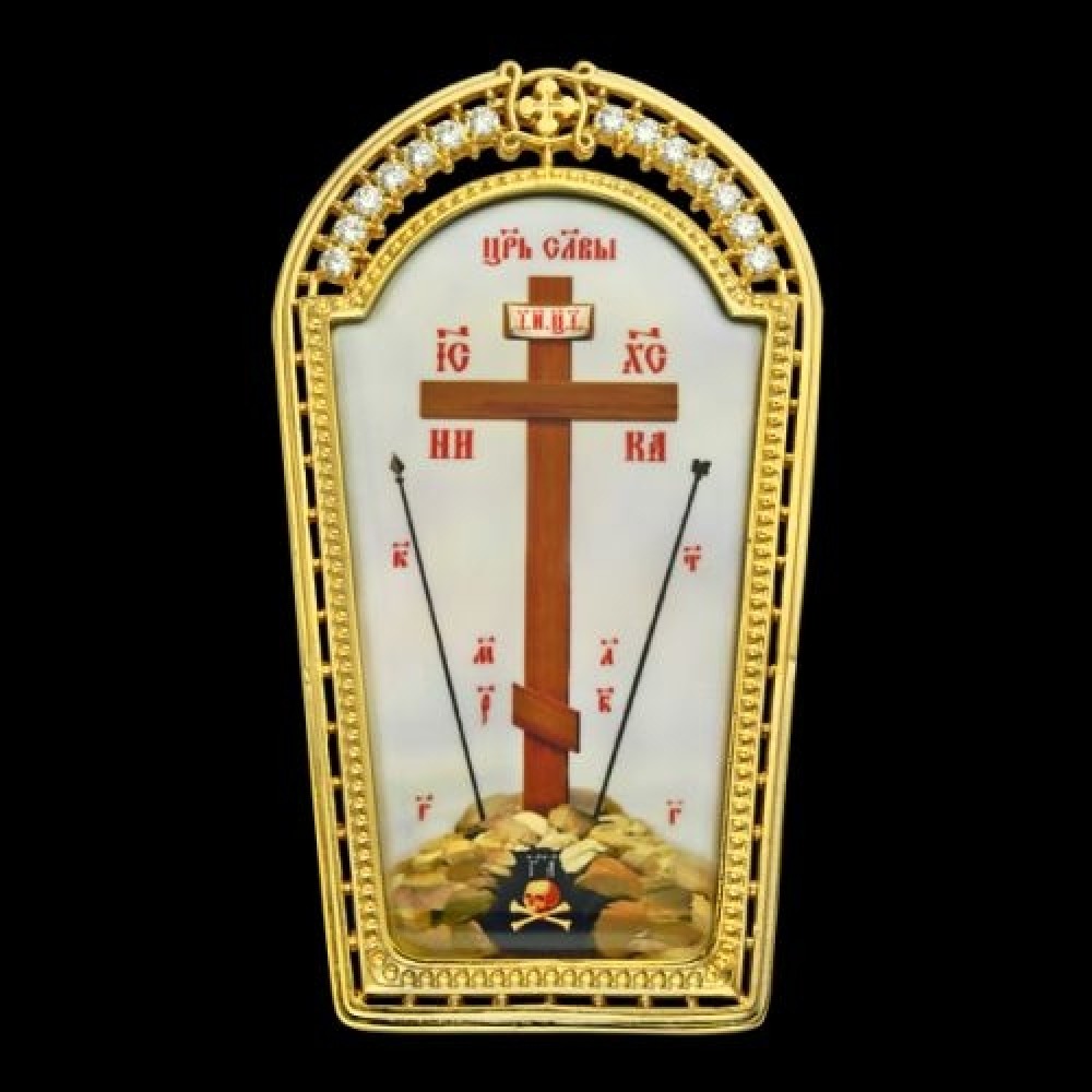 Накладка на митру латунная в позолоте аг-2.7.0135ЛП