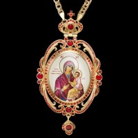 Панагия латунная в позолоте с цепью аг-2.7.0324ЛП-21ЛП