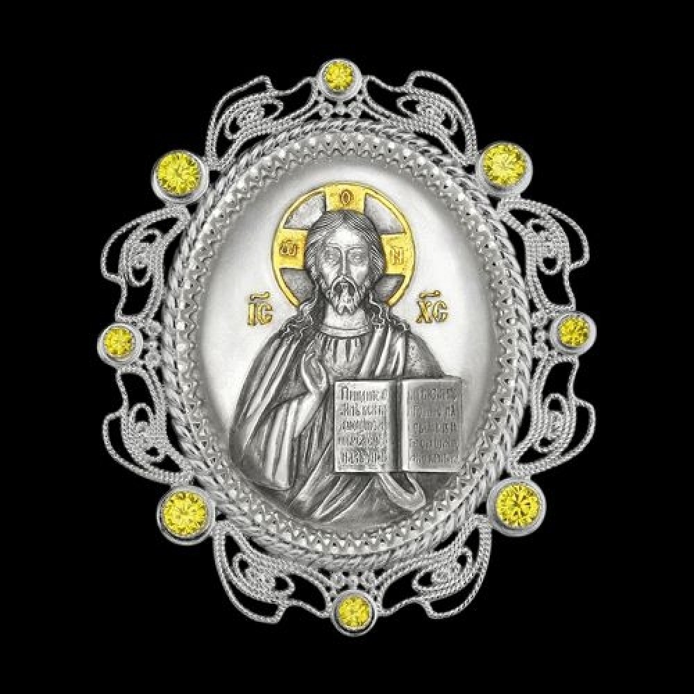 Накладка на митру латунная с литьевым образом аг-2.7.0515Л-3