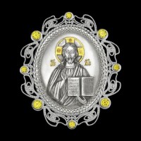 Накладка на митру латунная с литьевым образом аг-2.7.0515Л-3